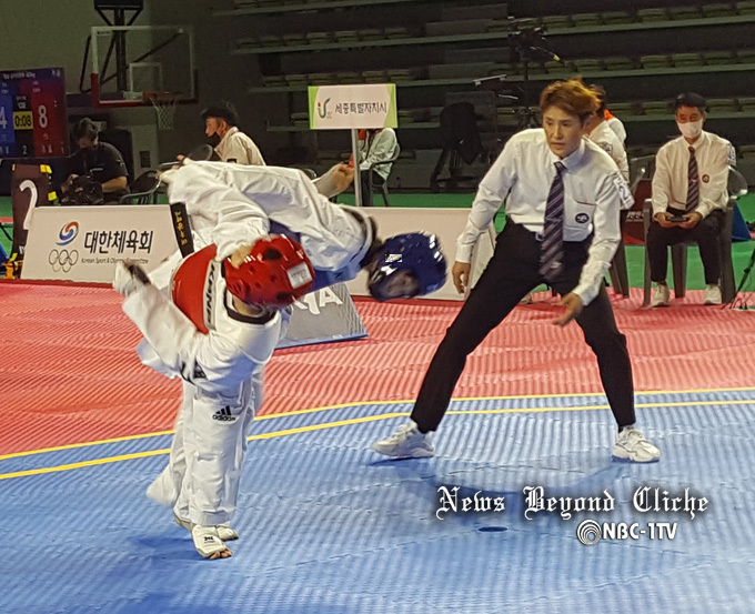 울산 문수체육관에서 열린 제103회 전국체육대회 태권도 경기