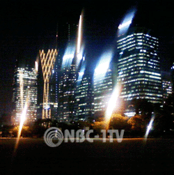 21일 밤 서울 여의도공원에서 바라 본 금융가의 모습.