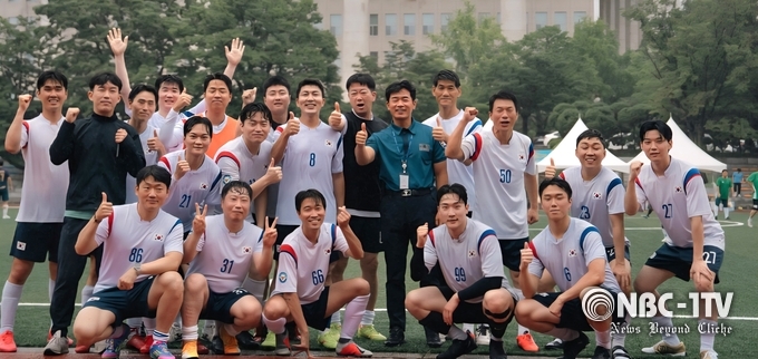 '2025 국회사무총장기 축구대회'에서 준우승을 차지한 국회경비대 선수단