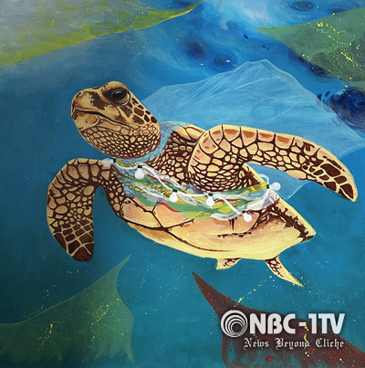 김은영, 목숨을 건 런웨이, 2026, 캔버스에 아크릴릭, 53x53cm, 출처: 고운(GOUN) 제공